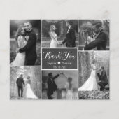 Budget Chalkboard Foto Collage Wedding Vielen Dank Flyer (Vorne)
