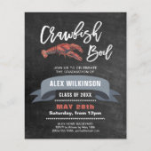 BUDGET Chalkboard GRAD Crawfish Boil Einladung (Vorderseite)