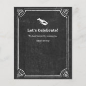 BUDGET Chalkboard Vater's Day Crawfish Einladung (Rückseite)