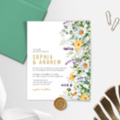Budget Chamomile & Eukalyptus Wedding Einladung