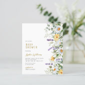 Budget Chamomile Wildblume Kinderdusche Einladung (Stehend Vorderseite)