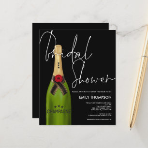 Budget Champagne Flasche Script Black Brautparty