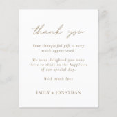 Budget Champagne Gold Text Foto Hochzeit Vielen Da (Vorderseite)