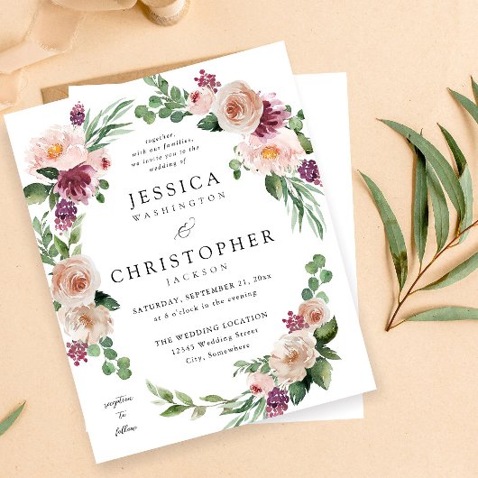 Budget Champagne & Pink Floral Wedding 2