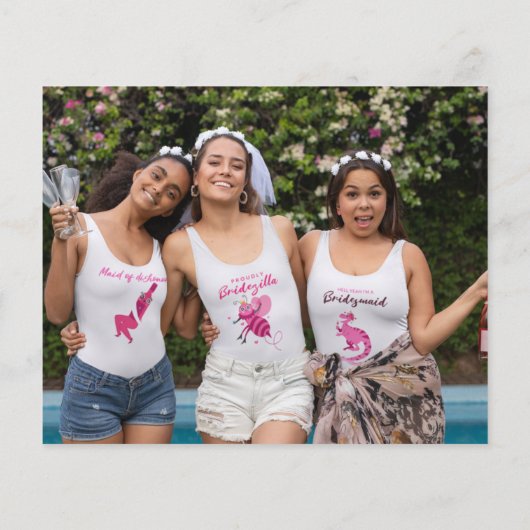 Budget Champagne Script Black Brautparty Danke (Rückseite)