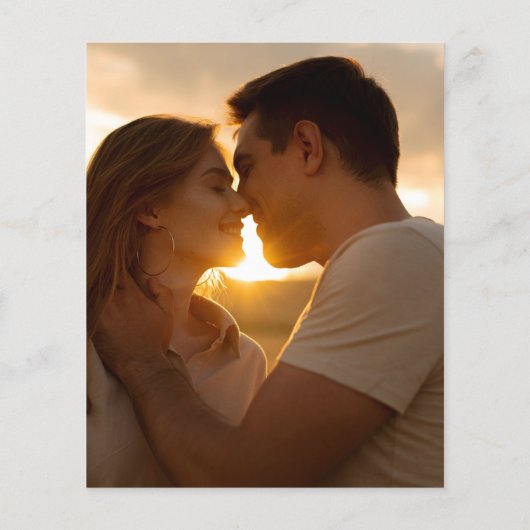 Budget Champagne Script Foto Einladung Hochzeit (Rückseite)