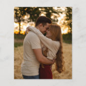 Budget Champagne Script Foto Einladung Hochzeit (Rückseite)