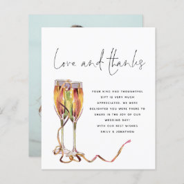 Budget Champagne Script Foto Hochzeit Vielen Dank