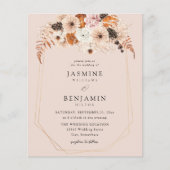 Budget ChampagneBeigeOrangeRustikale Blumenzwiebel (Vorderseite)