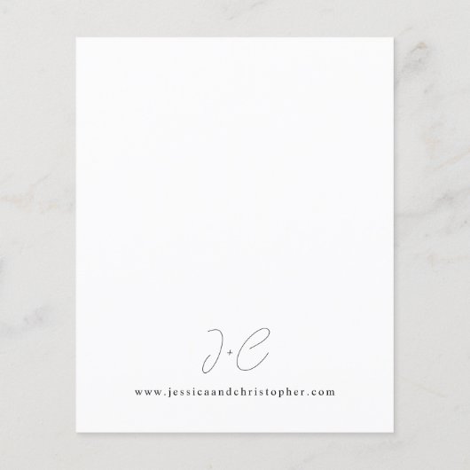 Budget Champagner & Pink Floral Wedding (Rückseite)