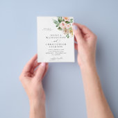 Budget Champagner & Pink Floral Wedding Flyer (Gruppe)