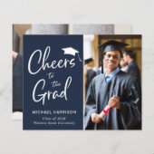 Budget Chef Foto Blue Abschluss Ankündigung (Vorne/Hinten)