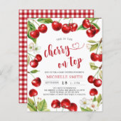 Budget Cherry auf der Top Red Cherry Baby Dusche l (Vorne/Hinten)