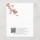 Budget Cherry Blossom Bird QR Abend Party einladen (Rückseite)