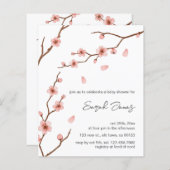 Budget Cherry Blossom Blume Kinderdusche einladen (Vorne/Hinten)