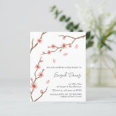 Budget Cherry Blossom Blume Kinderdusche einladen (Stehend Vorderseite)