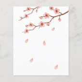 Budget Cherry Blossom Blume Kinderdusche einladen (Rückseite)