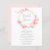 Budget Cherry Blossom Bridal Dusche Einladung (Vorne/Hinten)