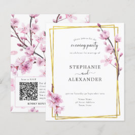 Budget Cherry Blossom QR Abend Party einladen