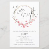 Budget Cherry Blossom Sakura Hen Night Einladung (Vorderseite)