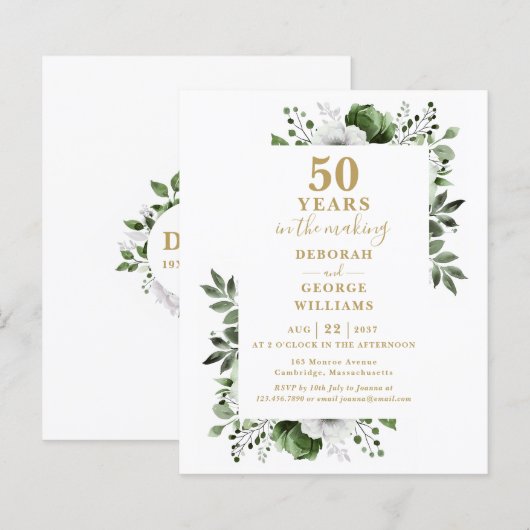 Budget Chic 50. Hochzeitstag Blumenladen (Vorne/Hinten)