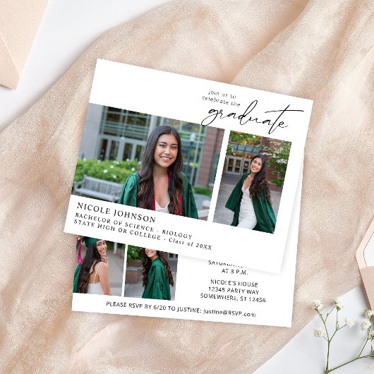 Budget Chic 5 Multi Foto Abschlussfeier Flyer