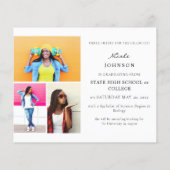 Budget Chic 5 Multi Foto Graduate Ankündigung Flyer (Hinten)