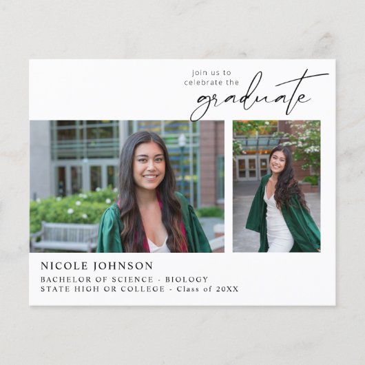 Budget Chic 5 Multi-Foto Graduation Party (Vorderseite)