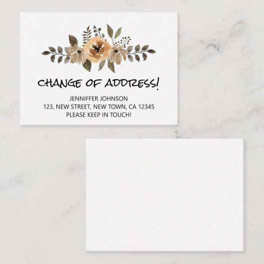 Budget & Chic Änderung der Ankündigungskarte Mitteilungskarte (Vorne/Hinten)