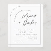 Budget Chic Arch Elegante Typografy Foto Wedding (Vorderseite)