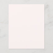 Budget Chic Blush Pink Gold Typografie Baby Dusche (Rückseite)