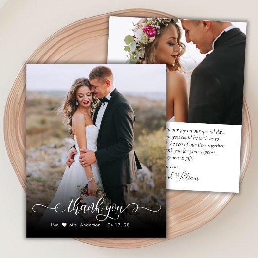 Budget Chic Calligraphy 2 Foto Wedding Vielen Dank