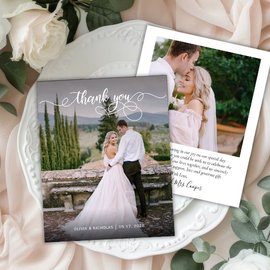 Budget Chic Calligraphy 2 Foto Wedding Vielen Dank