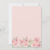 Budget Chic Coral Floral Brautparty Einladung (Rückseite)