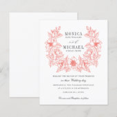 BUDGET Chic CORAL Magnolia Wreath Wedding (Vorne/Hinten)