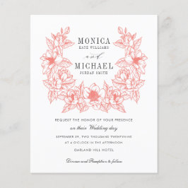 BUDGET Chic CORAL Magnolia Wreath Wedding