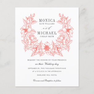 BUDGET Chic CORAL Magnolia Wreath Wedding