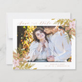 Budget Chic Dusty Shades Branches Photo Wedding (Vorderseite)