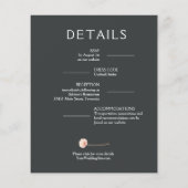 Budget Chic Florals Wedding All in One Einladungen (Rückseite)