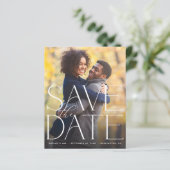 Budget Chic Foto Grand Save the Date (Stehend Vorderseite)