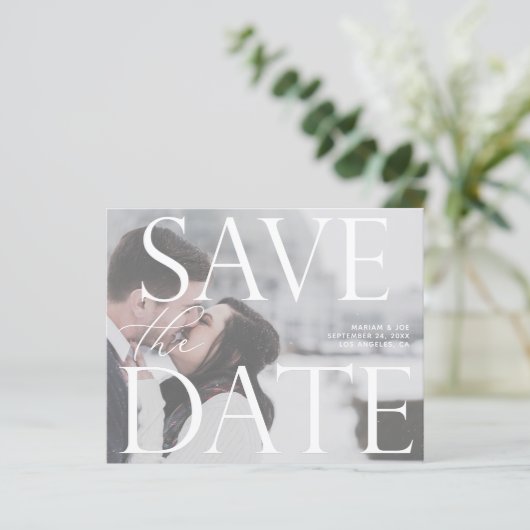 Budget Chic Foto LG Save the Date (Stehend Vorderseite)