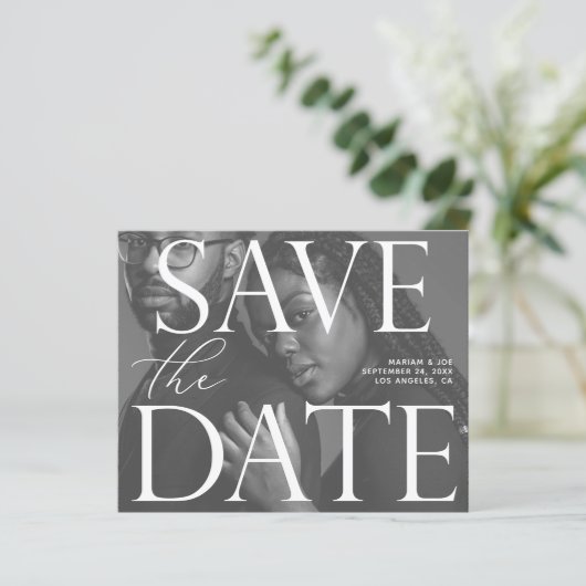 Budget Chic Foto LG Save the Date B&W (Stehend Vorderseite)