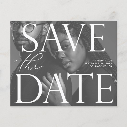 Budget Chic Foto LG Save the Date B&W (Vorderseite)