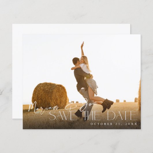 Budget Chic Foto Strip Save the Date 2 (Vorne/Hinten)