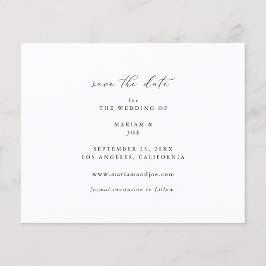 Budget Chic Foto Strip Save the Date 2 (Rückseite)