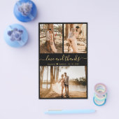 Budget Chic Fotocollage Hochzeit Danke Flyer (Einzeln)