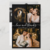 Budget Chic Fotocollage Hochzeit Danke Flyer (Vorne/Hinten)