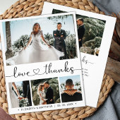 Budget Chic Fotocollage Hochzeit Danke Flyer