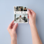 Budget Chic Fotocollage Hochzeit Danke Flyer (Gruppe)