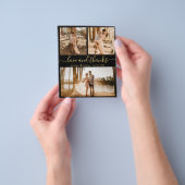 Budget Chic Fotocollage Hochzeit Danke Flyer (Gruppe)